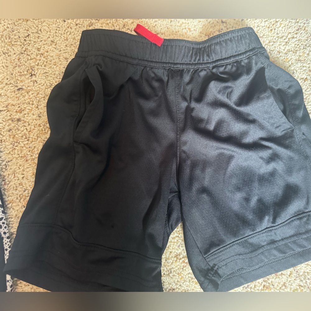 All in Motion Black Shorts with Red Drawstring